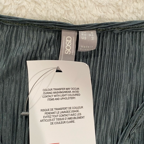 Maternity front wrap blouse - Green - Small - Picture 4 of 5